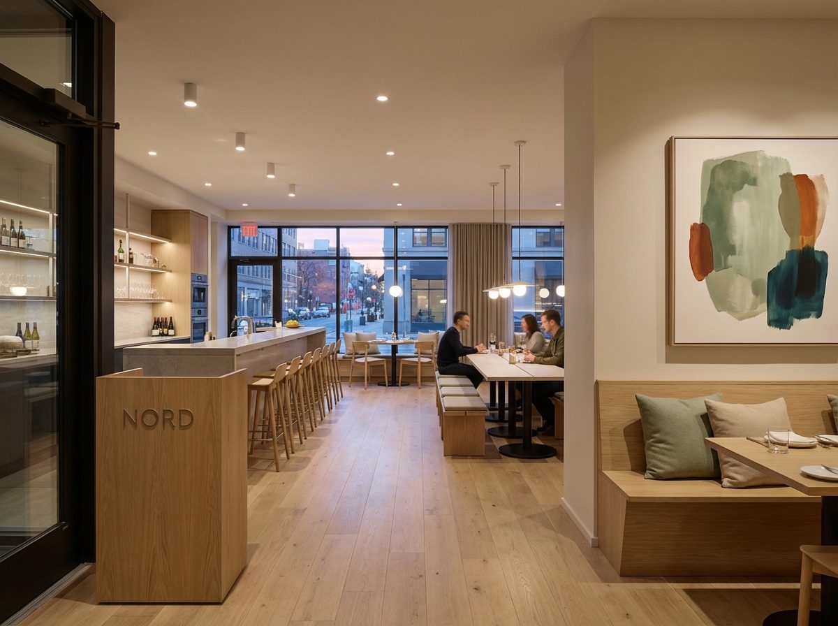 Ravintolan tilasuunnittelu ja konsepti: tunnelma ja toimivuus tukevat samaa kokonaisuutta