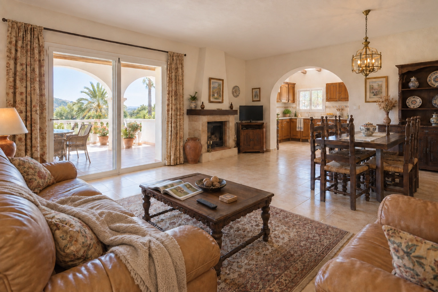 Costa Blanca villa living room before renovation